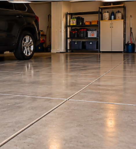 Level garage floor after concrete leveling in Pasadena