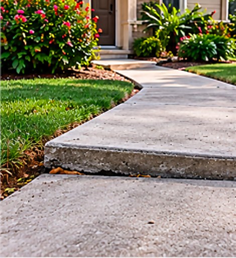 Uneven sidewalk panel creating a trip hazard in Pasadena