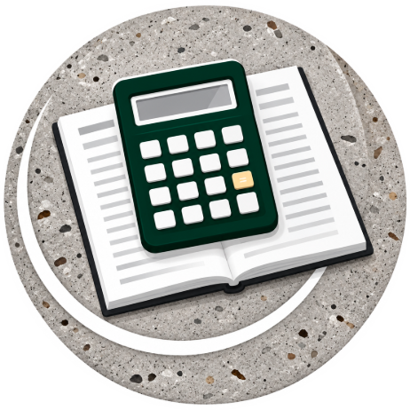 Calculator on a notebook for concrete leveling cost estimate