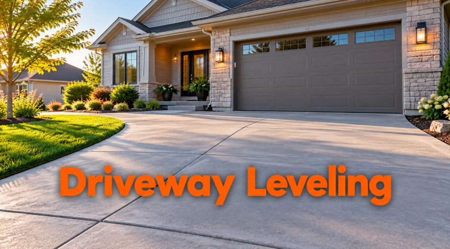 Level concrete driveway in front of a Pasadena home at sunset in Pasadena, CA