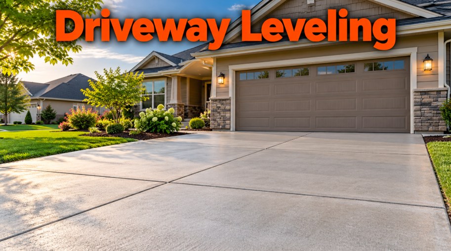 Smooth, even concrete driveway leading to a two-car garage in Pasadena, CA