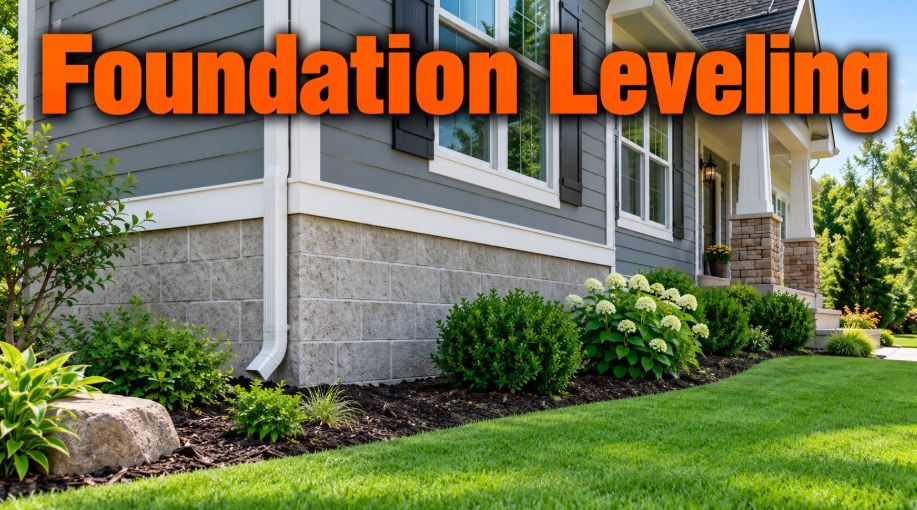 Concrete block foundation of a gray-sided home with lawn in Pasadena, CA